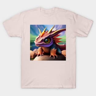 Baby Red Dragon with Rainbow Eyes T-Shirt